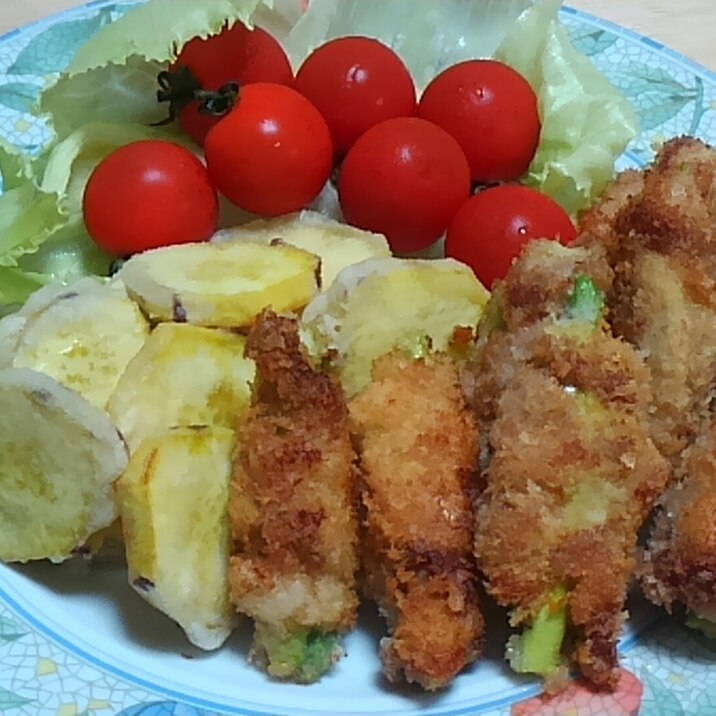 アスパラの肉巻きフライ＊